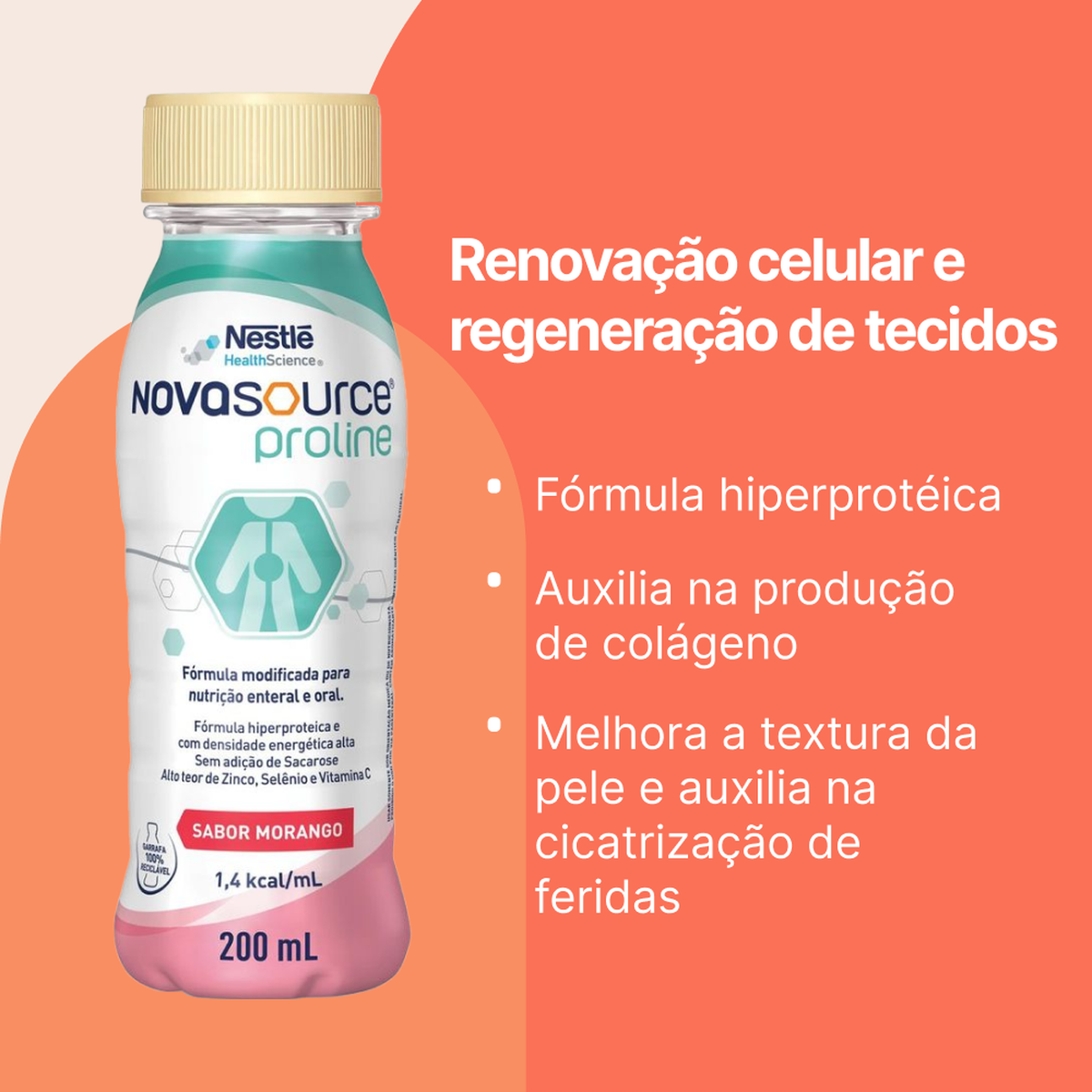 Novasource Proline Morango – 200ml – Loja AUAD Medical